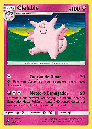 Clefable (89/145) - Carta Avulsa Pokemon