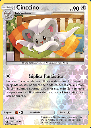 Cinccino (86/111) REV FOIL - Carta Avulsa Pokemon