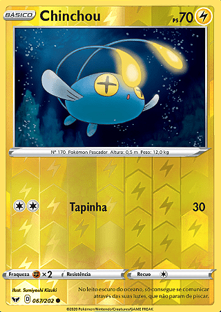 Chinchou (67/202) REV FOIL - Carta Avulsa Pokemon
