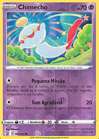 Chimecho (59/163) REV FOIL - Carta Avulsa Pokemon