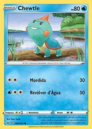 Chewtle (60/202) REV FOIL - Carta Avulsa Pokemon