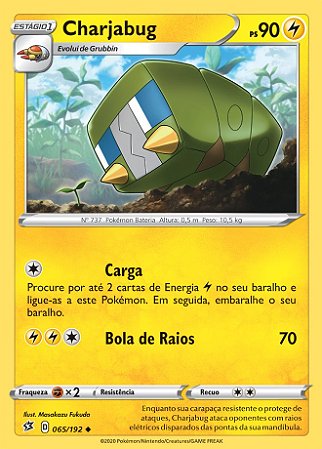 Charjabug (65/192) - Carta Avulsa Pokemon