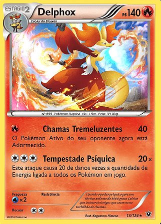 Delphox (13/124) FOIL - Carta Avulsa Pokemon