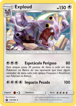 Exploud (119/168) - Carta Avulsa Pokemon