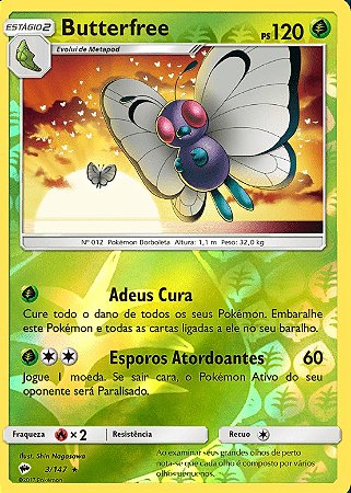 Butterfree (3/147) REV FOIL - Carta Avulsa Pokemon