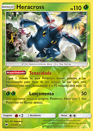 Heracross (11/147) REV FOIL - Carta Avulsa Pokemon