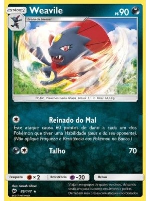 Weavile (86/147) - Carta Avulsa Pokemon