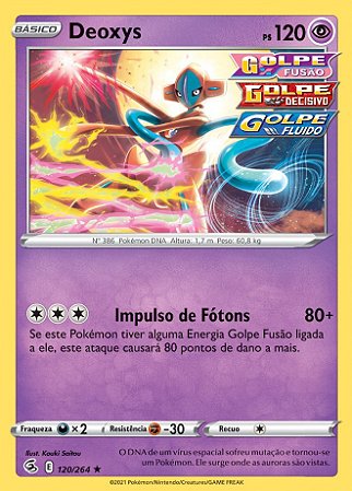 Deoxys (120/264) FOIL - Carta Avulsa Pokemon