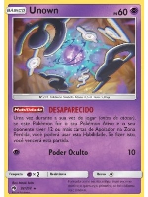 Unown Letra M - Vários Disponíveis - (Leia A Descrição) - Pokemon