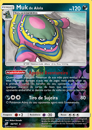 Muk de Alola / Alolan Muk (84/181) REV FOIL - Carta Avulsa Pokemon