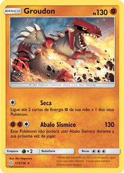 Groudon (113/236) - Carta Avulsa Pokemon