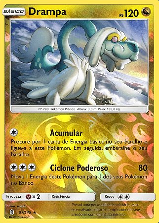 Drampa (97/145) REV FOIL - Carta Avulsa Pokemon