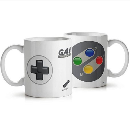 Caneca Joystick Nintendo - Gamer Needs Coffee