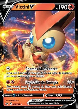 Victini-V (25/202) - Carta Avulsa Pokemon - Planeta Nerd-Geek