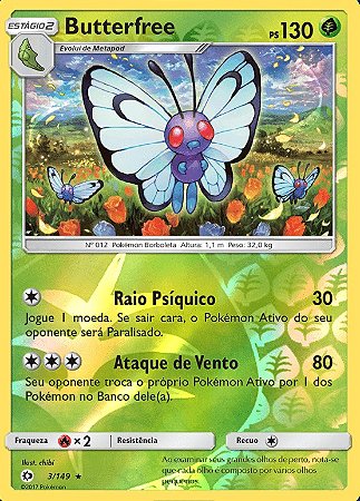 Butterfree (3/149) REV FOIL - Carta Avulsa Pokemon