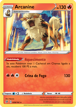 Arcanine (28/192) - Carta Avulsa Pokemon