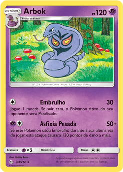 Arbok (63/214) - Carta Avulsa Pokemon