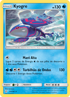 Kyogre (53/236) REV FOIL - Carta Avulsa Pokemon