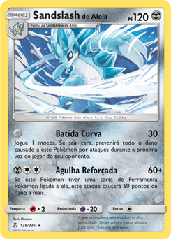 Sandslash de Alola / Alolan Sandslash (138/236) REV FOIL - Carta Avulsa Pokemon