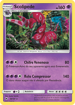 Scolipede (58/147) REV FOIL - Carta Avulsa Pokemon