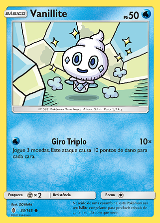 Vanillite (33/145) - Carta Avulsa Pokemon