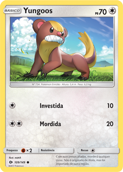 Yungoos (109/149) - Carta Avulsa Pokemon