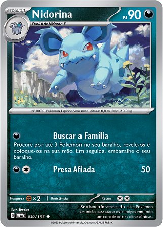 Nidorina (030/165) - Carta Avulsa Pokemon