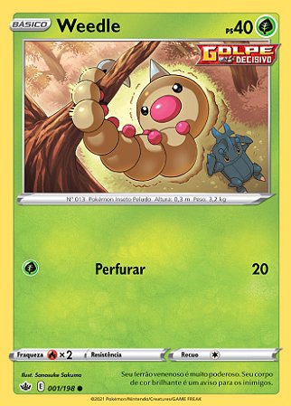 Weedle (1/198) - Carta Avulsa Pokemon