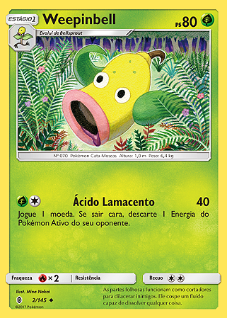 Weepinbell (2/145) REV FOIL - Carta Avulsa Pokemon