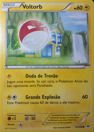 Voltorb (21/108) - Carta Avulsa Pokemon