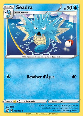 Seadra (32/163) REV FOIL - Carta Avulsa Pokemon