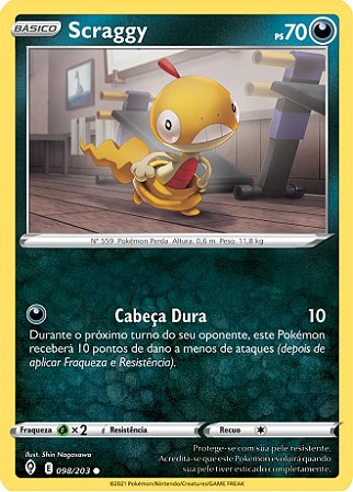 Scraggy (98/203) REV FOIL - Carta Avulsa Pokemon