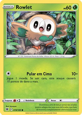 Rowlet (019/189) - Carta Avulsa Pokemon
