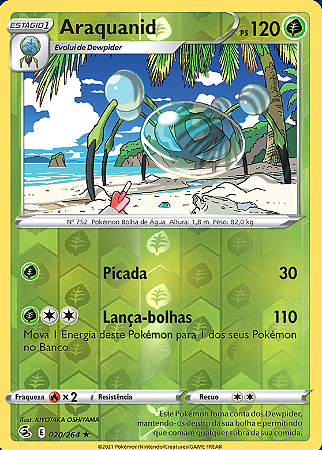 Araquanid (20/264) REV FOIL - Carta Avulsa Pokemon