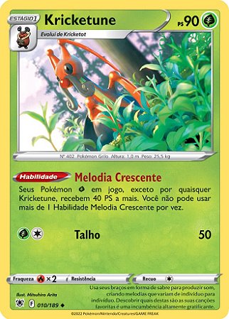 Kricketune (010/189) - Carta Avulsa Pokemon