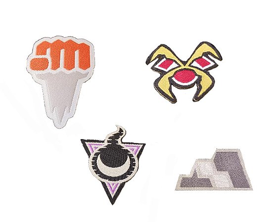 4 Emblemas bordados de Ginásios Pokemon - Motostoke, 2# Stow-on-Side e Circhester