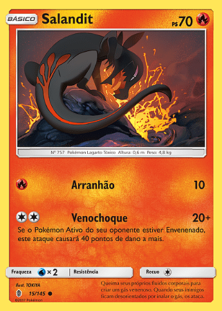 Salandit (15/145) - Carta Avulsa Pokemon