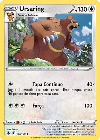 Ursaring (123/189) - Carta Avulsa Pokemon