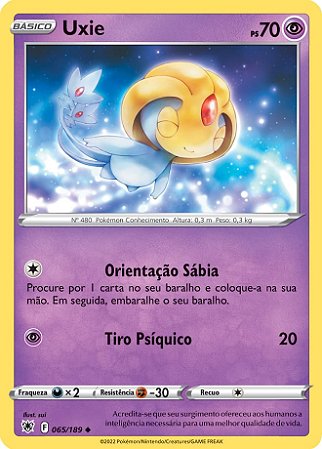 Uxie (065/189) - Carta Avulsa Pokemon