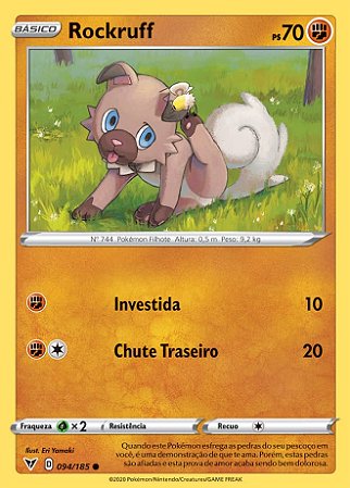 Rockruff (094/185) - Carta Avulsa Pokemon
