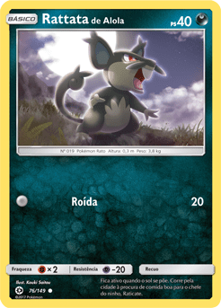 Rattata de Alola / Alolan Rattata (76/149) REV FOIL - Carta Avulsa Pokemon