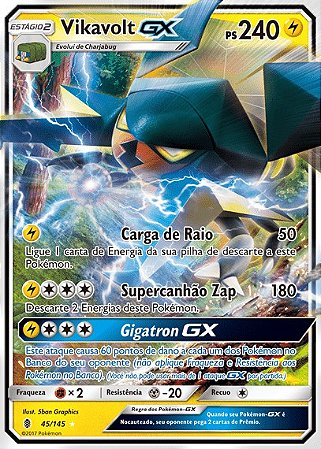 Vikavolt-GX (45/145) - Carta Avulsa Pokemon - Planeta Nerd-Geek