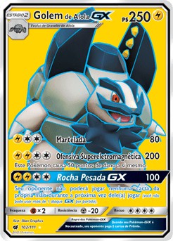 Golem de Alola-GX (102/111) - Carta Avulsa Pokemon