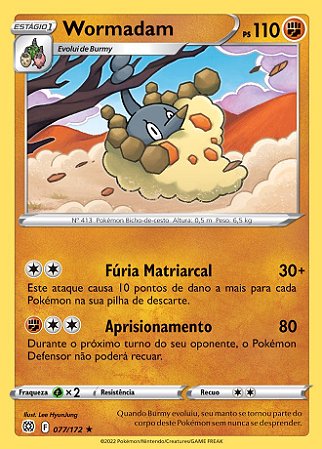 Wormadam (77/172) REV FOIL - Carta Avulsa Pokemon