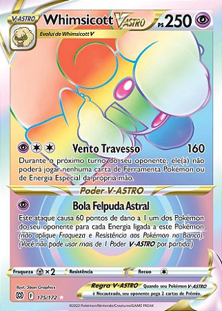 Whimsicott-V-ASTRO / Whimsicott-VSTAR (175/172) - Carta Avulsa Pokemon