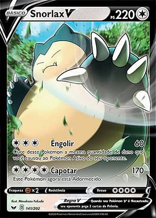 Snorlax-V (141/202) - Carta Avulsa Pokemon
