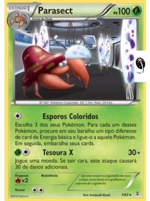 Parasect (7/83) - Carta Avulsa Pokemon