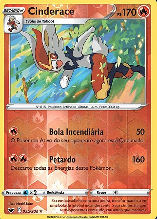 Cinderace (35/202) REV FOIL - Carta Avulsa Pokemon