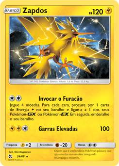 Zapdos (24/68) FOIL - Carta Avulsa Pokemon