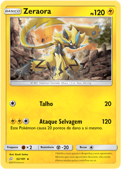 Zeraora (52/181) REV FOIL - Carta Avulsa Pokemon